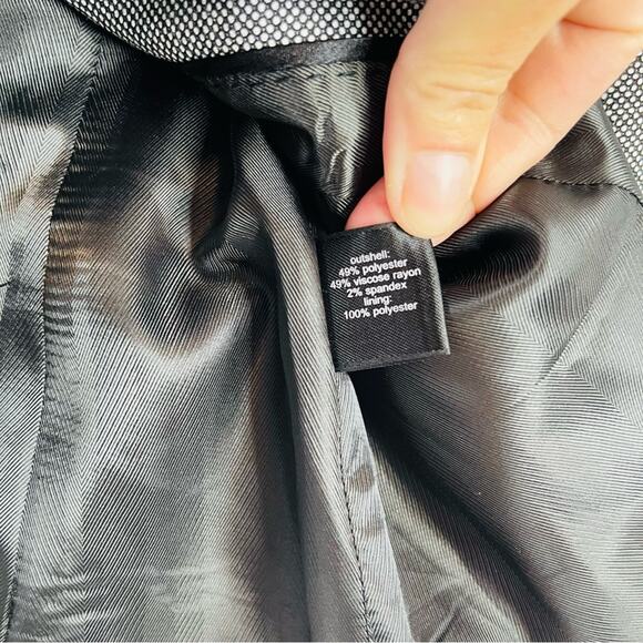 The Limited black white polka dot preppy button office crop academia blazer 0 - Picture 6 of 8